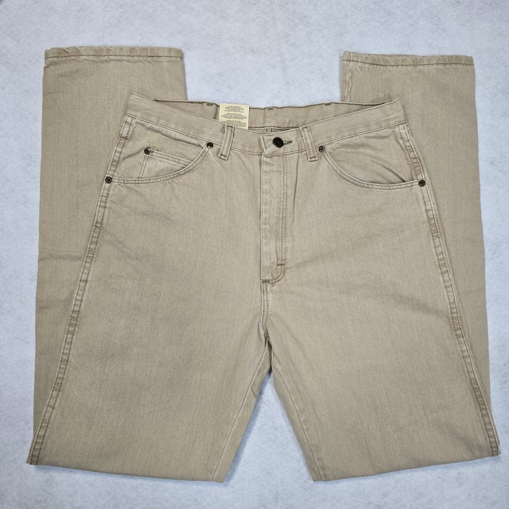 Wrangler Khaki Classic Fit Jeans Size 34×34